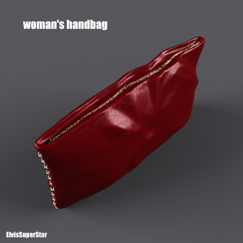 womans handbag 3D Model .c4d .max .obj .3ds .fbx .stl .blend 