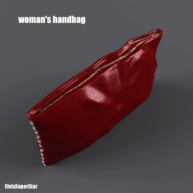 womans handbag 3D Model .c4d .max .obj .3ds .fbx .stl .blend 