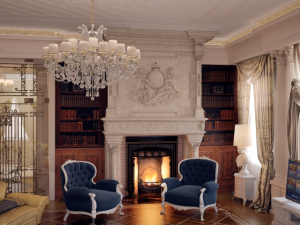 classic fireplace Modello 3D