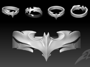 dark knight ring 3Dプリントモデル