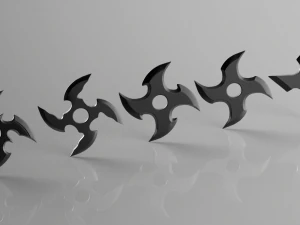 shuriken 4 blade set 3D Print Model