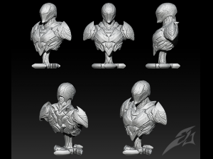 the dark armor - bust 3D प्रिंट मॉडल