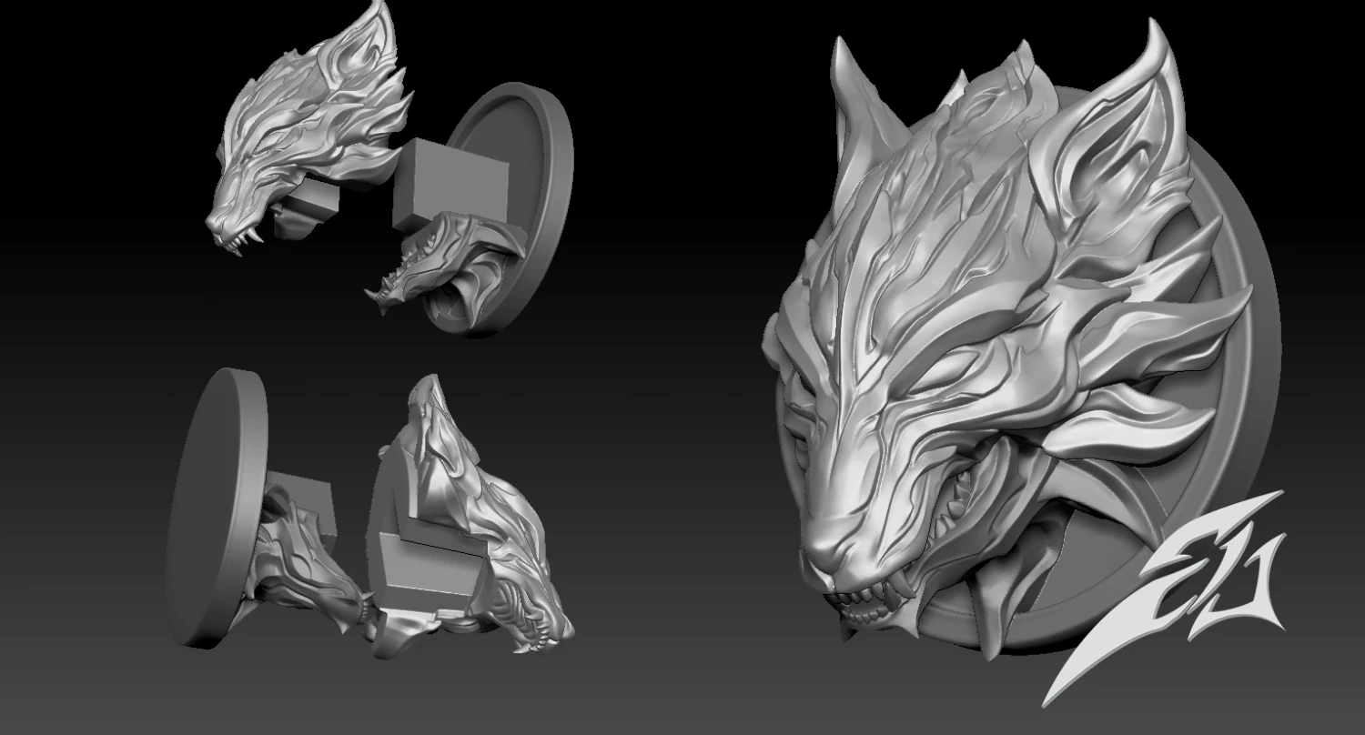 fenir - bust high detail 3D Print Model .c4d .max .obj .3ds .fbx .stl .blend