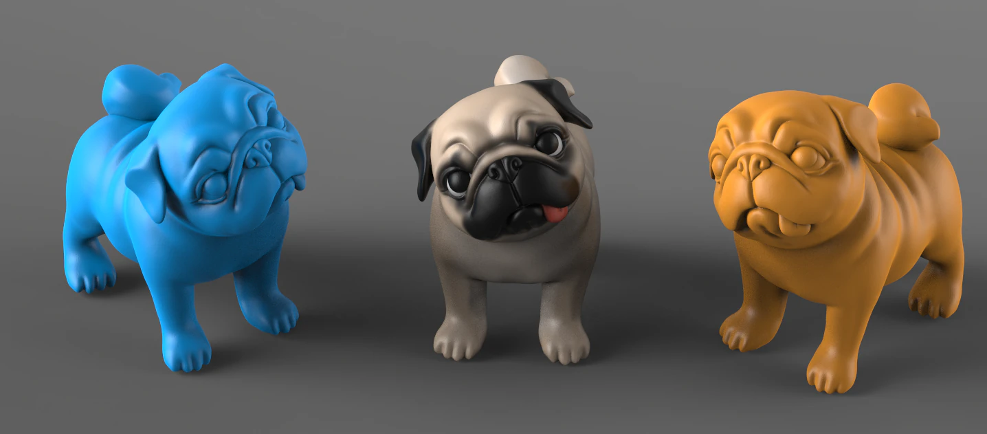 question pug 3D Print Model .c4d .max .obj .3ds .fbx .stl .blend 