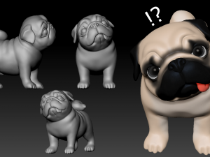 question pug Modello di stampa 3D