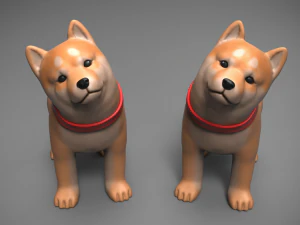 shiba dog obj stl vrml 3D Print Model