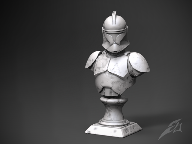 classic older clone galaxy trooper p1 bust fan art Model Cetak 3D .c4d .max .obj .3ds .fbx .stl .blend