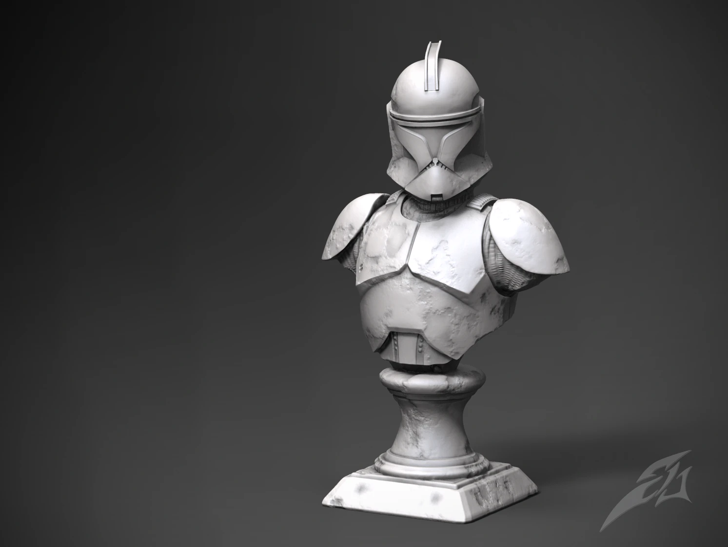 classic older clone galaxy trooper p1 bust fan art 3D Print Model .c4d .max .obj .3ds .fbx .stl .blend