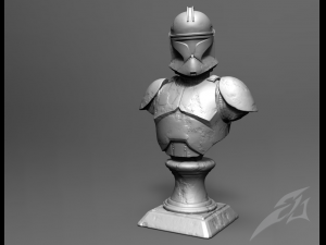 classic older clone galaxy trooper p1 bust fan art Model Cetak 3D