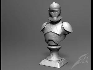 classic older clone galaxy trooper p1 bust fan art 3D Print Model