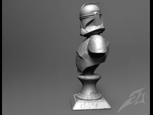 classic older clone galaxy trooper p1 bust fan art 3D Print Model