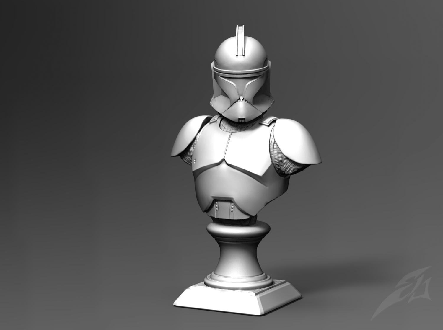 Star wars 3d printable clone trooper statues 3D model 3D printable