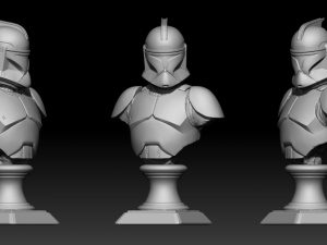 clone galaxy trooper p1 bust fan art 3D Принт Модель