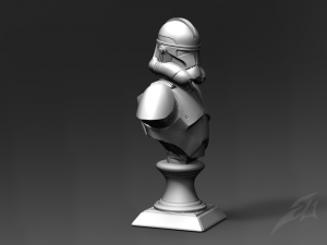 clone galaxy trooper p2 bust fan art 3Dプリントモデル