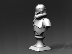 clone galaxy trooper p2 bust fan art 3Dプリントモデル