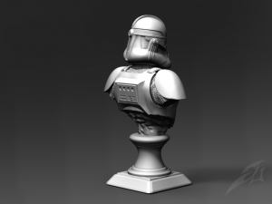 clone galaxy trooper p2 bust fan art 3Dプリントモデル
