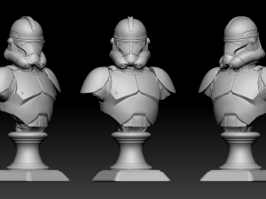 clone galaxy trooper p2 bust fan art 3Dプリントモデル