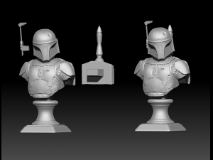 galaxy hunter bust fan art Modelo de Impressão 3D