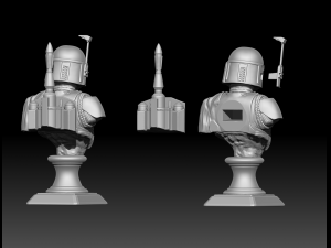 galaxy hunter bust fan art Modelo de Impressão 3D
