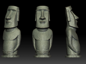 moai statue - easter island Modèles 3D en vedette