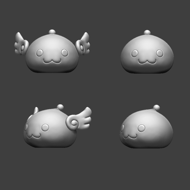 angeling and poring fan art stl for 3dprint 3d print model 3D 打印模型 .c4d .max .obj .3ds .fbx .stl .blend 