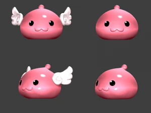 angeling and poring fan art stl for 3dprint 3d print model 3D Print Model