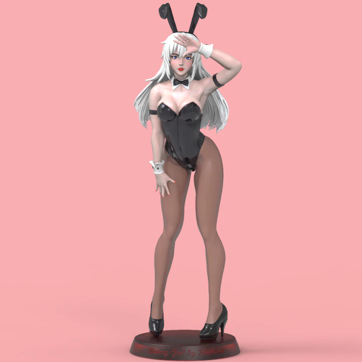 sexy bunny girl 3D Print Model .c4d .max .obj .3ds .fbx .stl .blend 