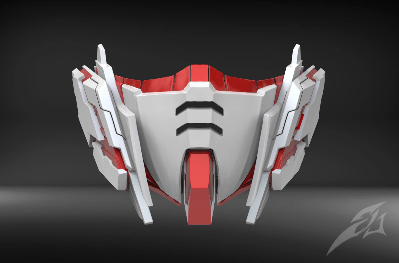 unicorn mecha mask 3D Print Model .c4d .max .obj .3ds .fbx .stl .blend 
