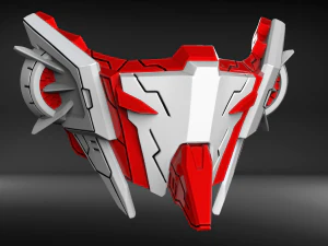 modello di stampa 3d maschera rossa f Modello di stampa 3D