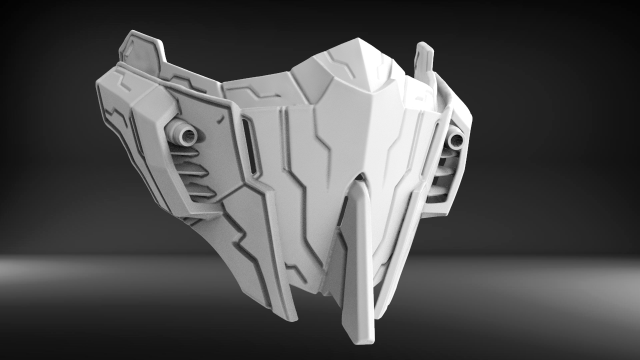 mecha mask v3 Modelo de Impressão 3D .c4d .max .obj .3ds .fbx .stl .blend 