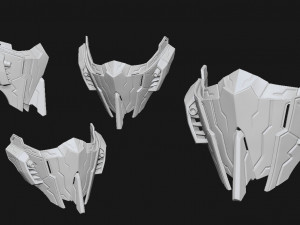 mecha mask v3 Modelo de Impressão 3D