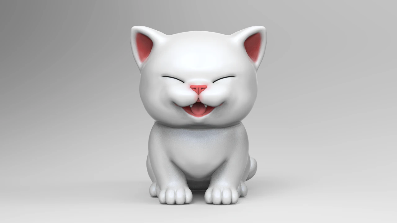 cute kitten v2 stl 3d print model 3D Print Model .c4d .max .obj .3ds .fbx .stl .blend