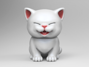 cute kitten v2 stl 3d print model 3D Print Model