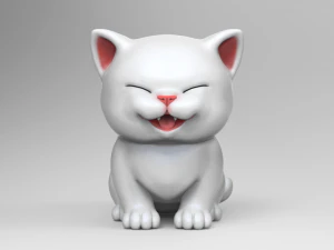 sevimli kedi yavrusu v2 stl 3d baskı modeli 3D Baskı Modeli