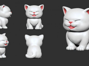 cute kitten v2 stl 3d print model 3D Print Model