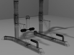 gym bodyweight tower 3D Model