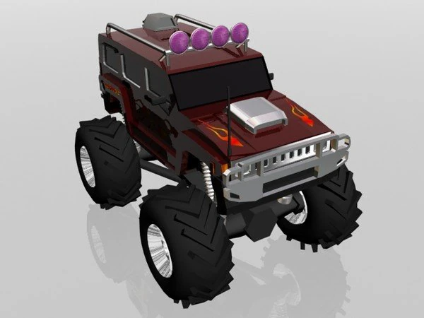 hummer monster 3D Model .c4d .max .obj .3ds .fbx .stl .blend 