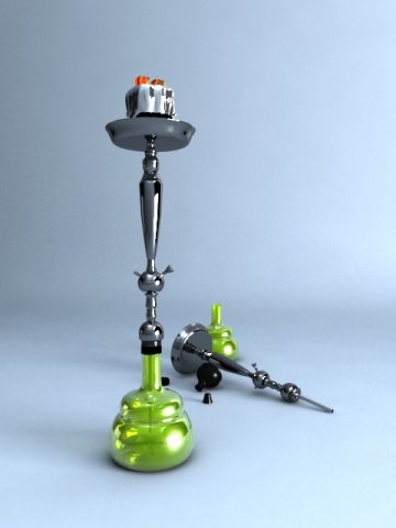 hookah  shisha 3D Model .c4d .max .obj .3ds .fbx .stl .blend 