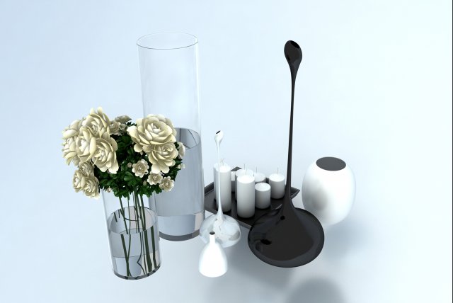vase candle deco Model 3D .c4d .max .obj .3ds .fbx .stl .blend 