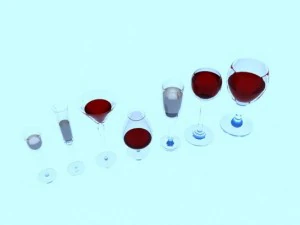 와인잔 3D 모델