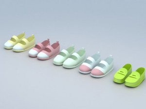 children shoes Modello 3D