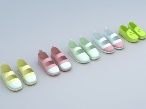 children shoes 3D Модель