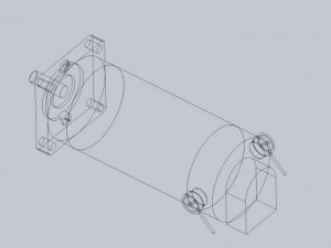 dc servo motor pl57s140 3Dモデル