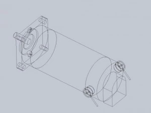 dc servo motor pl57s140 3D Model
