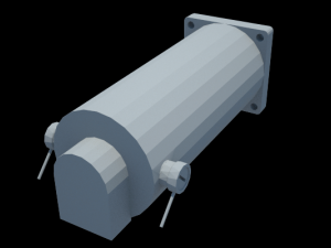 dc servo motor pl57s140 3Dモデル