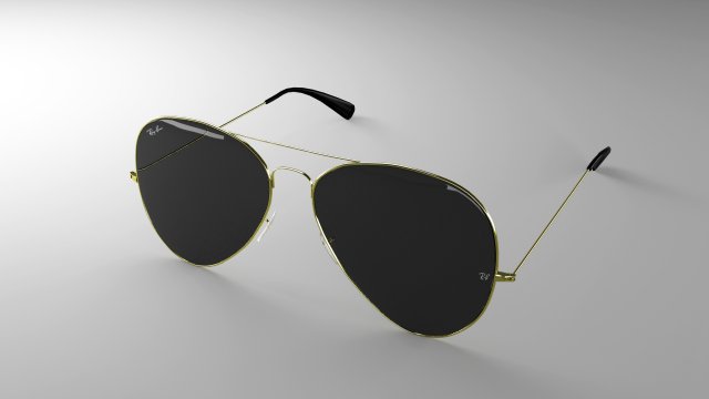 rey ban sunglass Modelo 3D .c4d .max .obj .3ds .fbx .stl .blend 