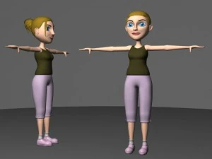 linda garota Modelo 3D