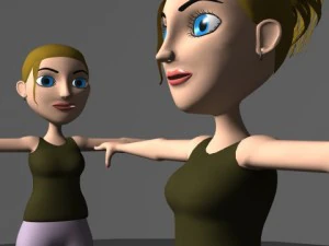 linda garota Modelo 3D