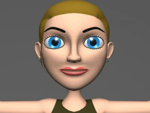 linda garota Modelo 3D