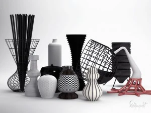 itens interiores Modelo 3D